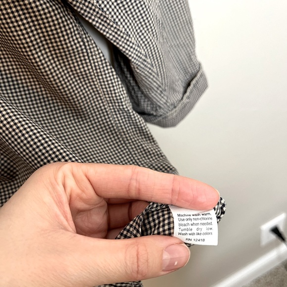 Burberry Brown Checkered Long Sleeve Casual Button Down Shirt Size Small - Picture 4 of 10